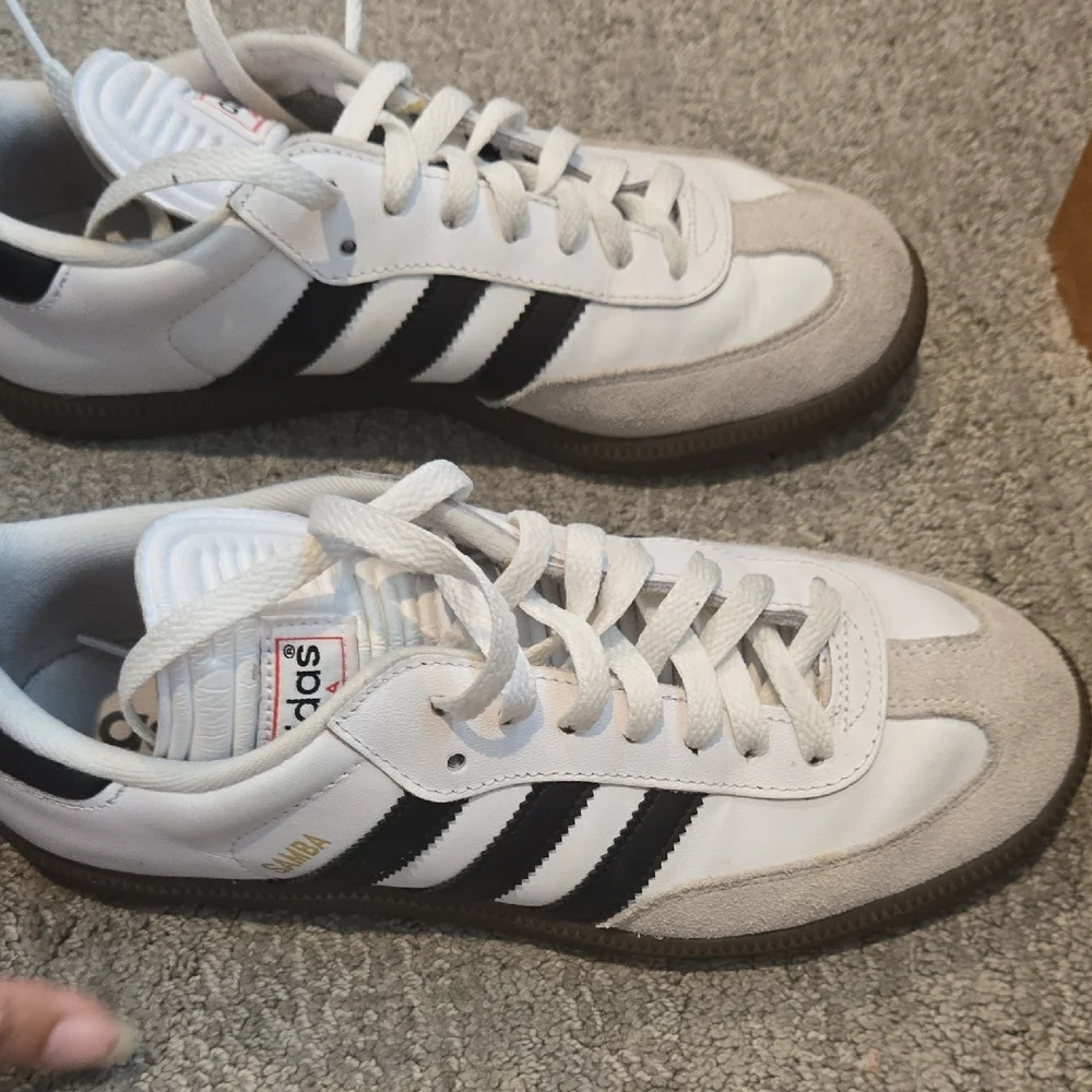 Adidas Samba White and Black Trainers Size 8 - Picture 4 of 16